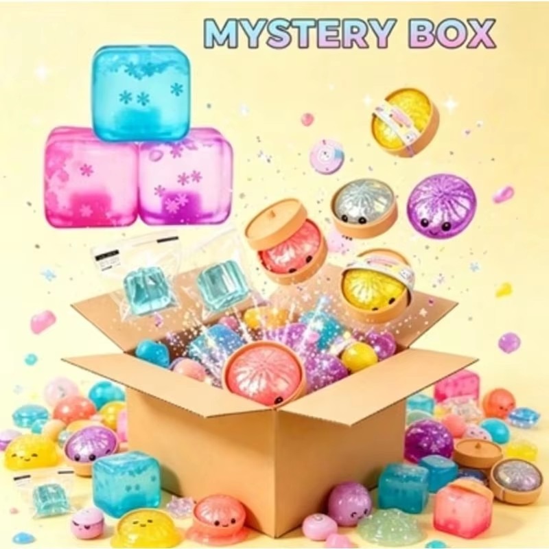Mystery Box Blind Bag - 100+가지 랜덤 스타일 스퀴시 서프라이즈 블라인드