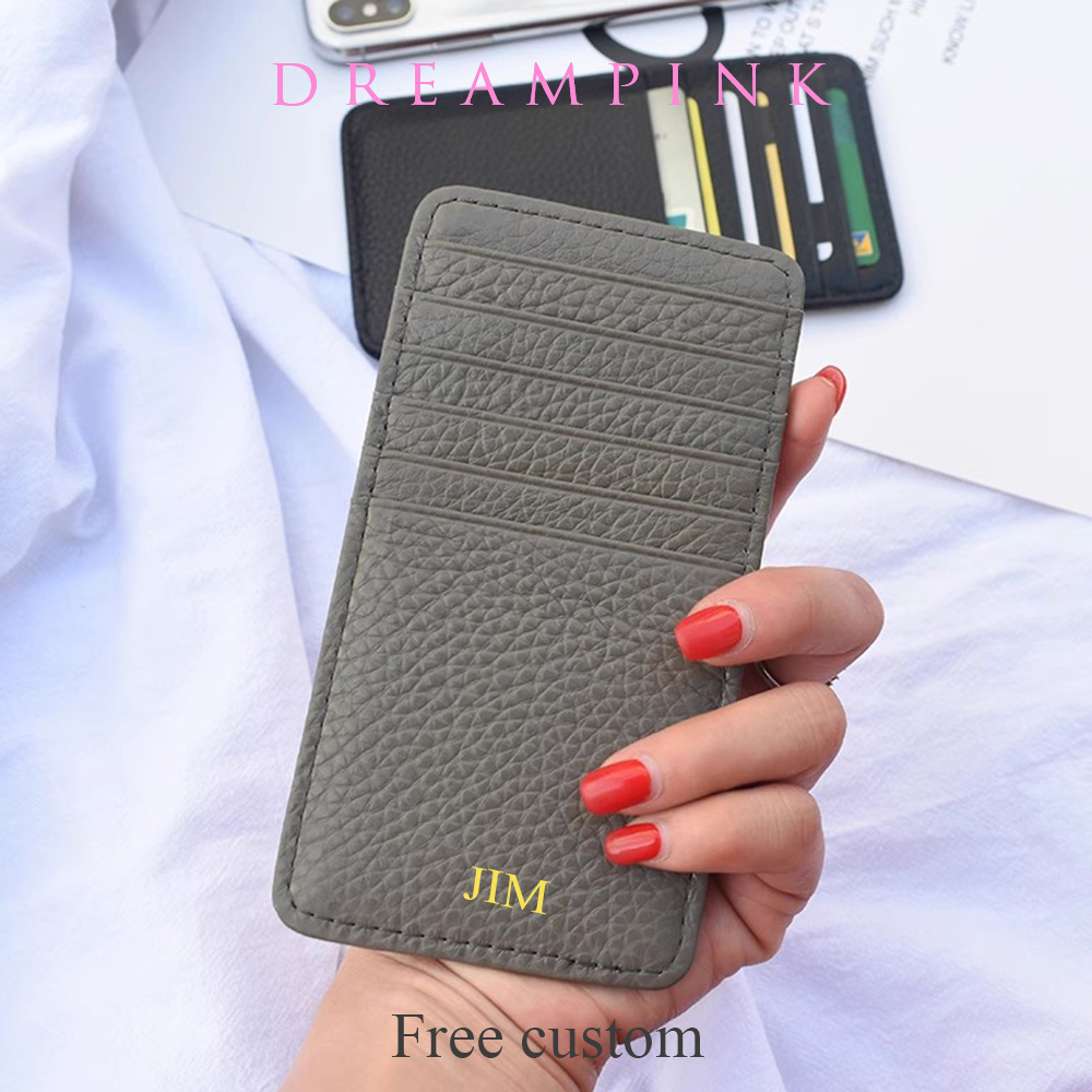 럭셔리 사용자 정의 이름 이니셜 소 가죽 카드 지갑 여 - Card Top Loader 리뷰 및 가격
