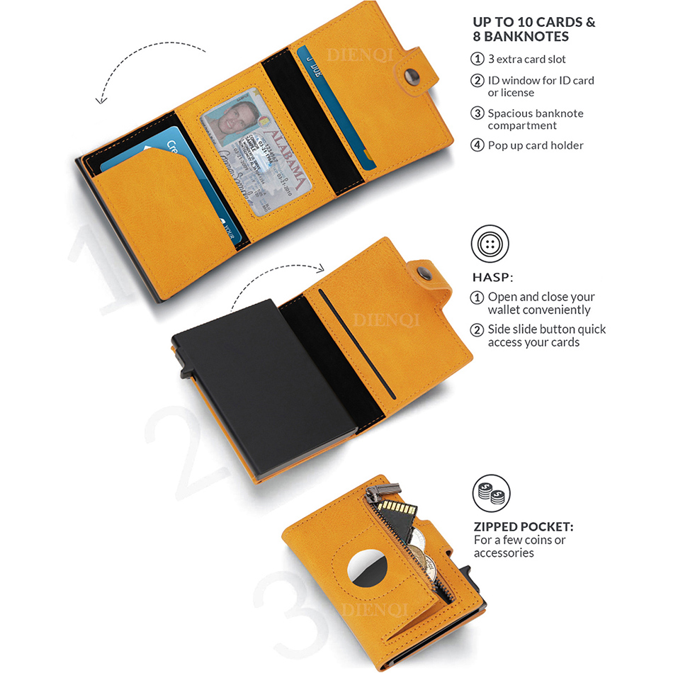Airtag 지갑 Rfid 신용 카드 소지자 남성용 지 - Card Top Loader 리뷰 및 가격